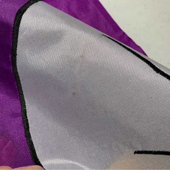 Vtg DISNEY WINNIE POOH BEE COSTUME 1997 PUMPKIN HALLOWEEN FALL HOUSE YARD FLAG - Picture 5 of 5